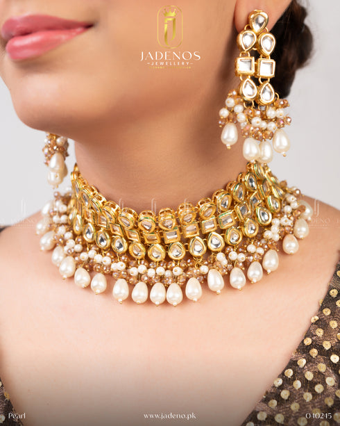 Pure Indian Gulnaar Kundan Set with Minakari